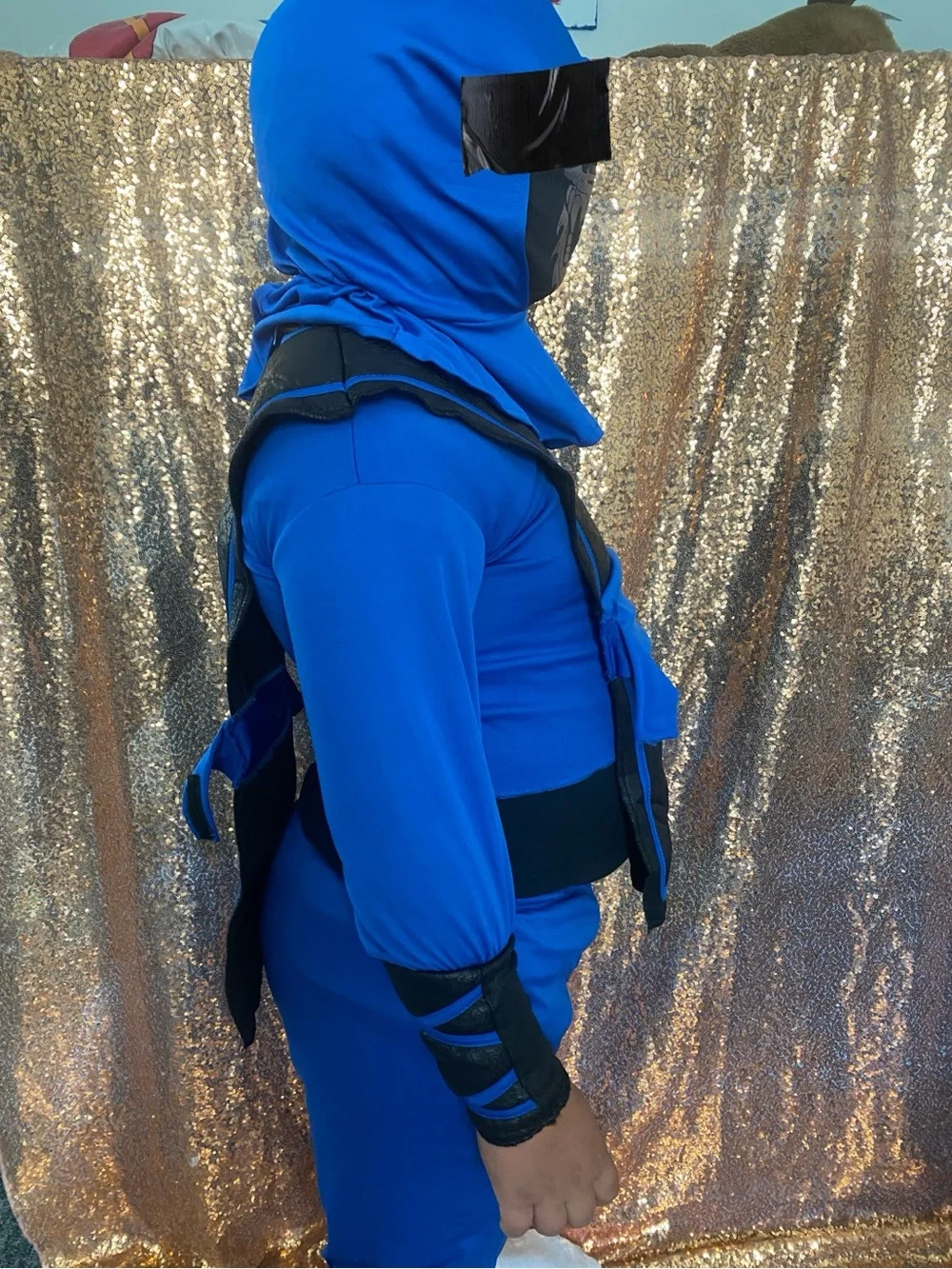 Spirit Blue and Black Ninja Costume with Mask